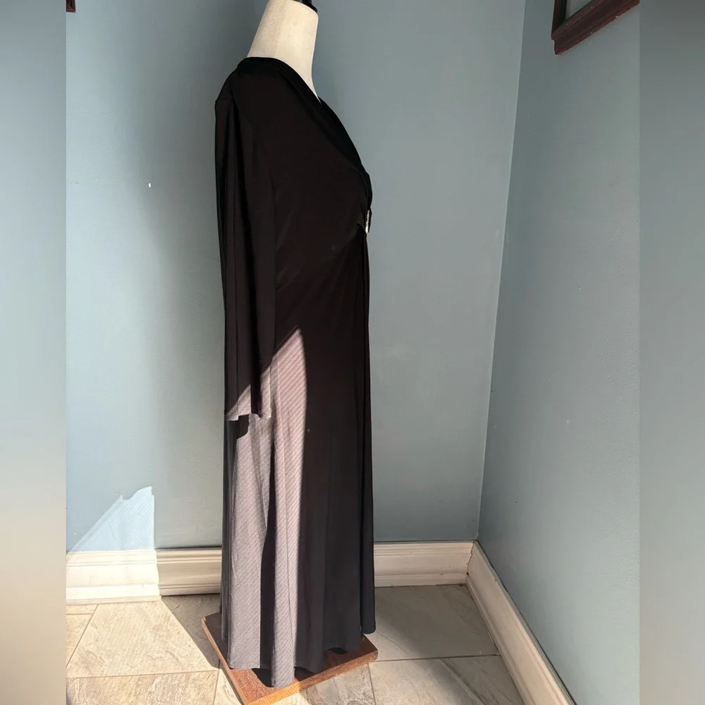 Evan Picone Black Long Sleeve Dress with Ring Detail - Picture 7 of 9